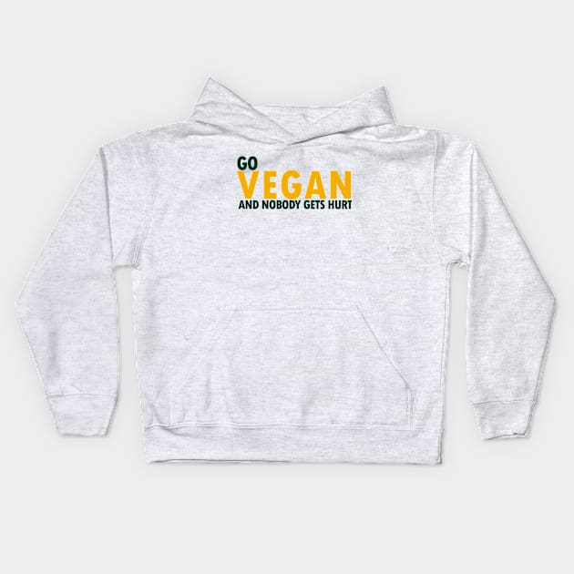 Go Vegan - Vegan, Veggies - D3 Designs Kids Hoodie by D3Apparels